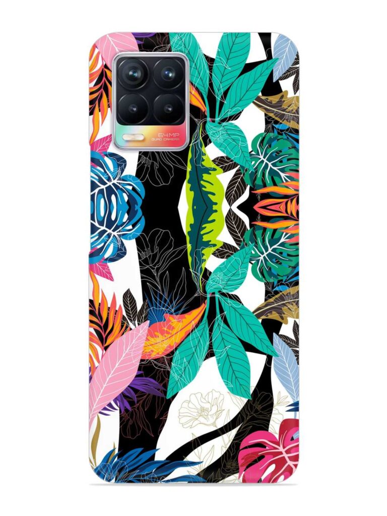 Floral Pattern Bright Snap Case for Realme 8 (4G) Zapvi