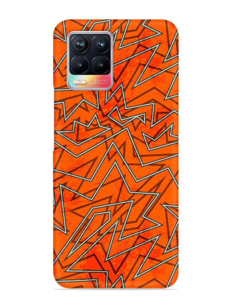 Abstract Orange Retro Snap Case for Realme 8 (4G) Zapvi