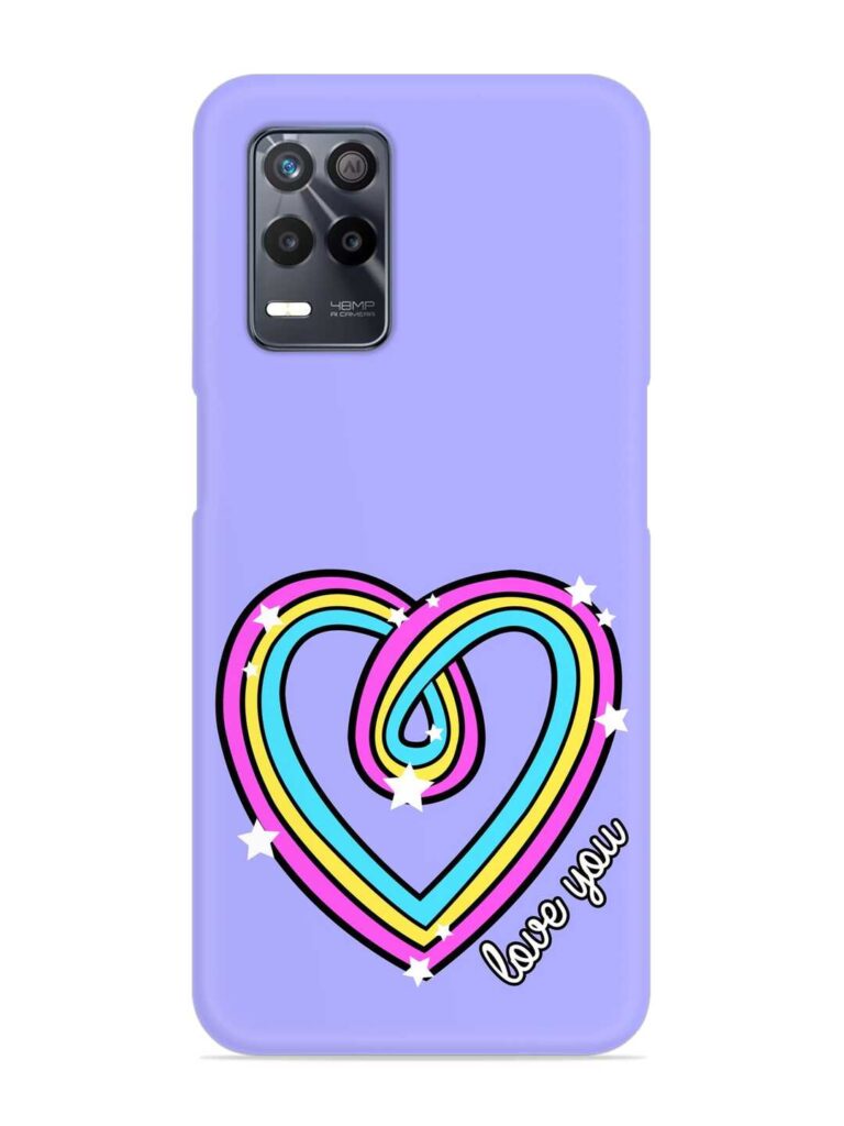 Colorful Rainbow Heart Snap Case for Realme 8 (5G) Zapvi