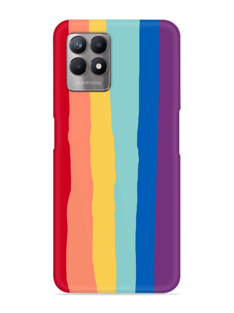 Rainbow Genuine Liquid Snap Case for Realme 8i Zapvi