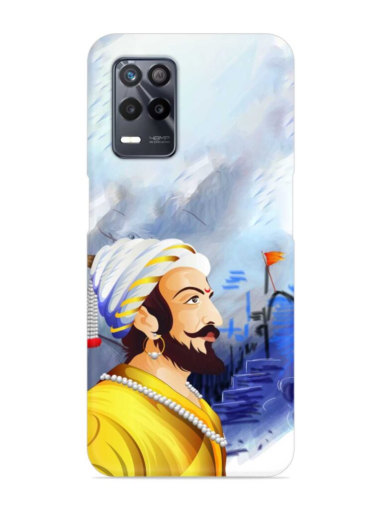 Shivaji Maharaj Color Paint Art Snap Case for Realme 8s (5G) Zapvi