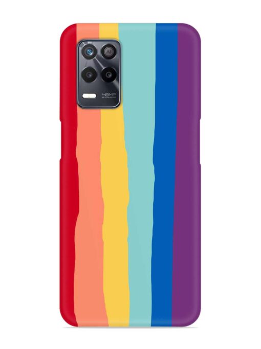 Rainbow Genuine Liquid Snap Case for Realme 8s (5G) Zapvi