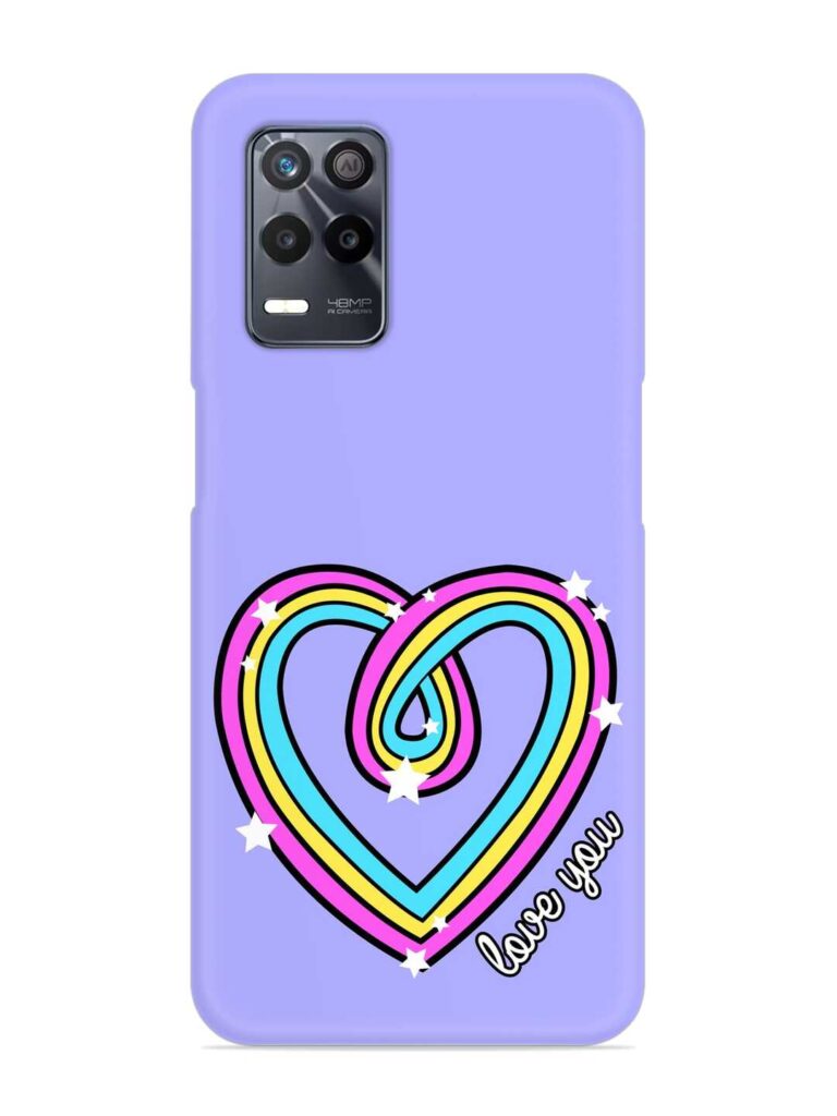 Colorful Rainbow Heart Snap Case for Realme 8s (5G) Zapvi