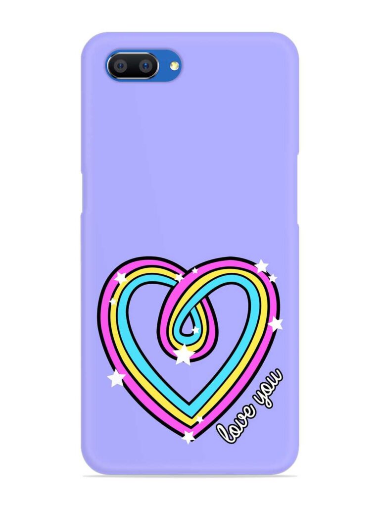 Colorful Rainbow Heart Snap Case for Realme C1 Zapvi