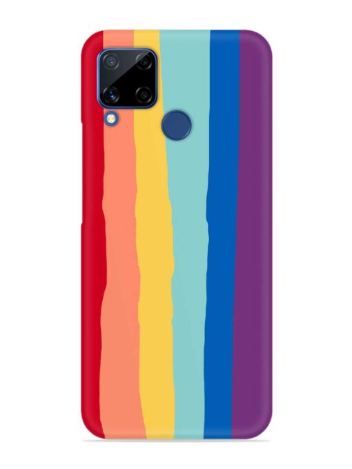 Rainbow Genuine Liquid Snap Case for Realme C15 Zapvi