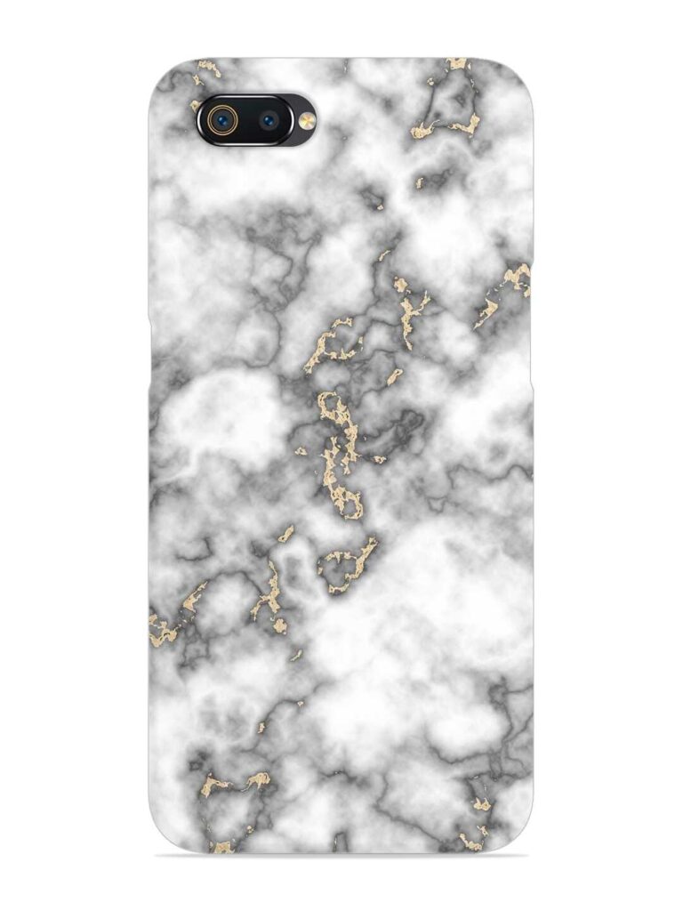 Gray And Gold Marble Snap Case for Realme C2 Zapvi