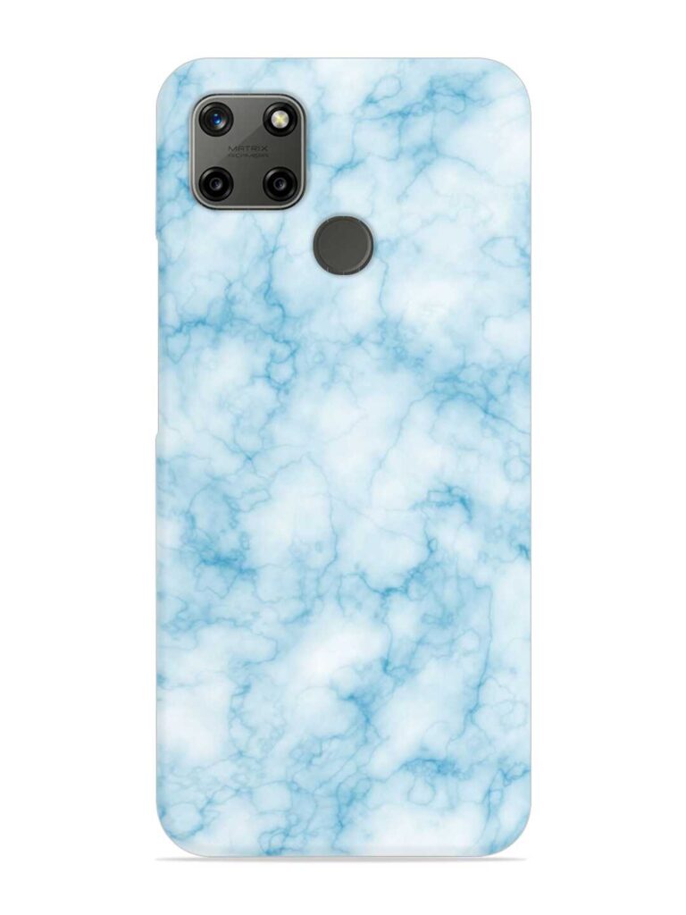 Blue White Natural Marble Snap Case for Realme C21Y Zapvi