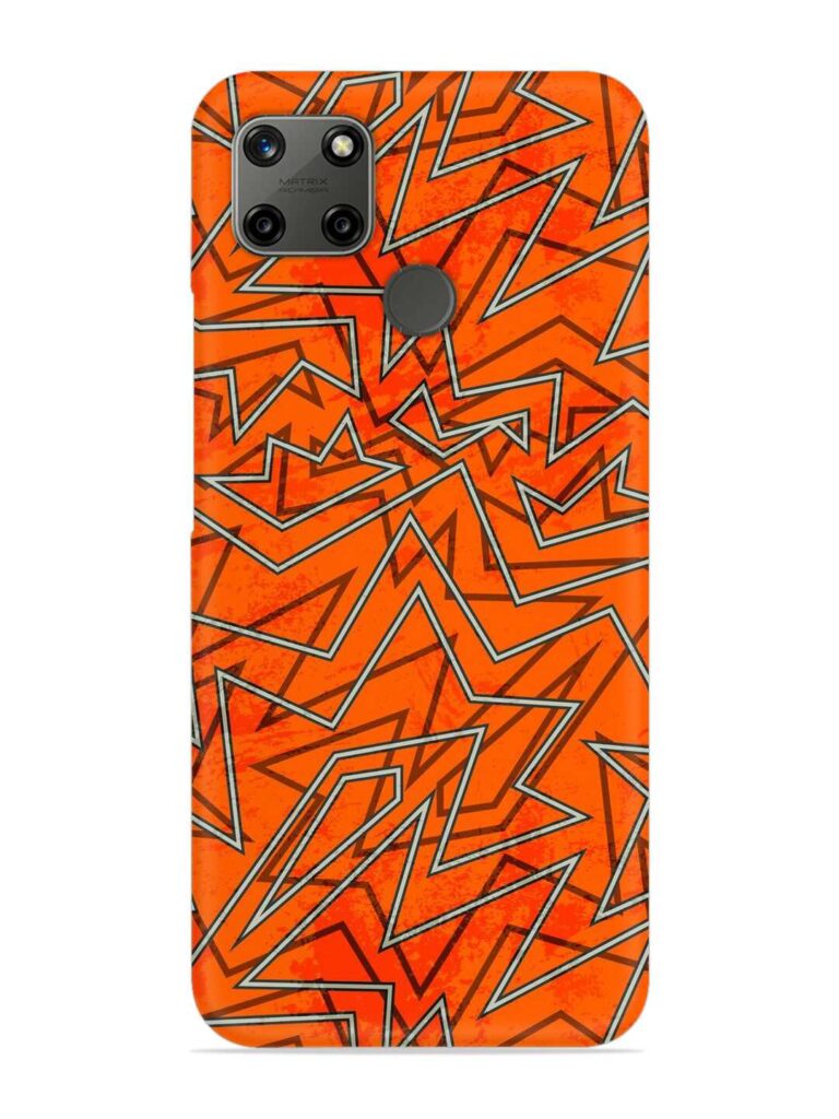 Abstract Orange Retro Snap Case for Realme C21Y Zapvi