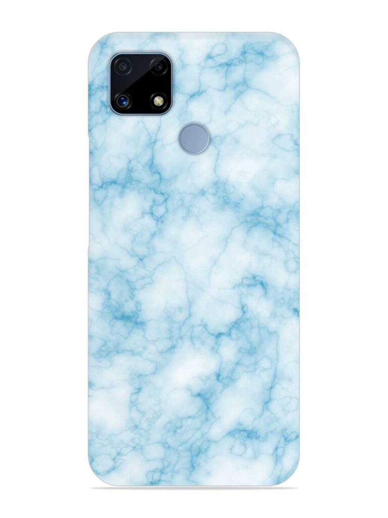 Blue White Natural Marble Snap Case for Realme C25 Zapvi