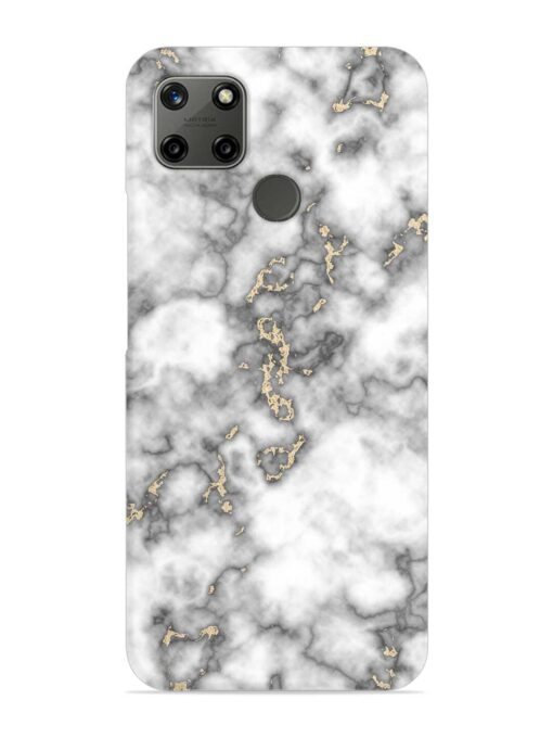 Gray And Gold Marble Snap Case for Realme C25Y Zapvi