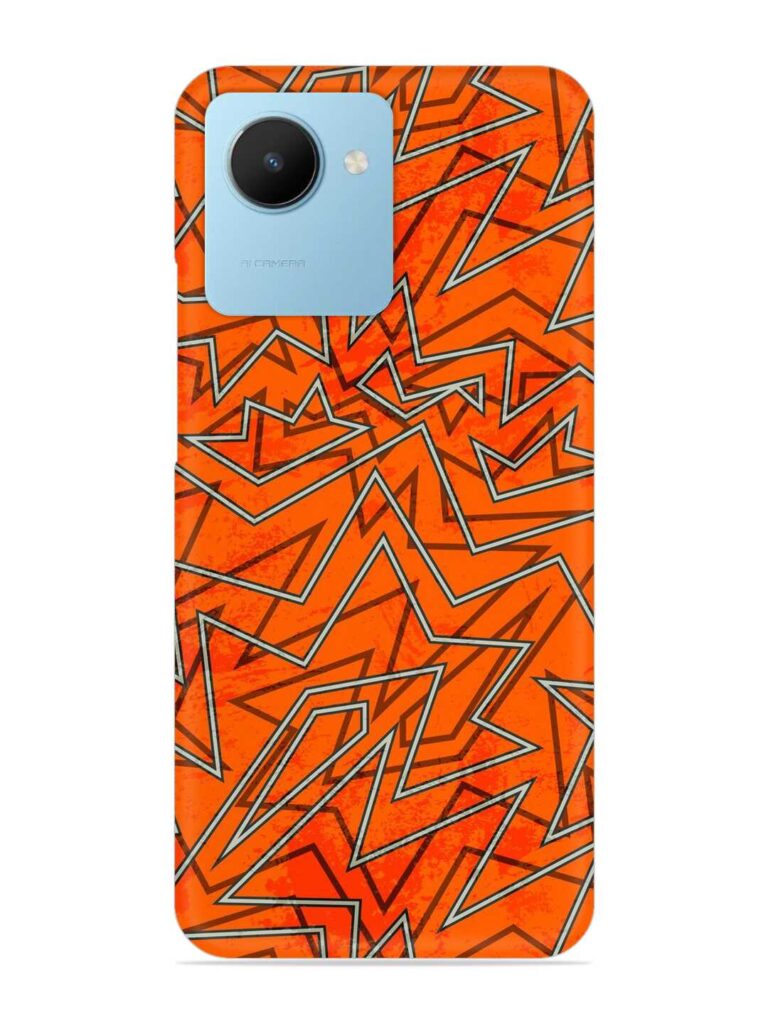 Abstract Orange Retro Snap Case for Realme C30s Zapvi