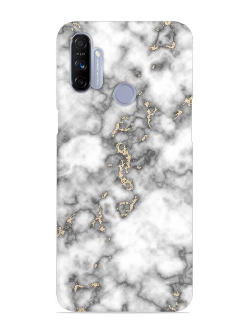 Gray And Gold Marble Snap Case for Realme Narzo 10A Zapvi