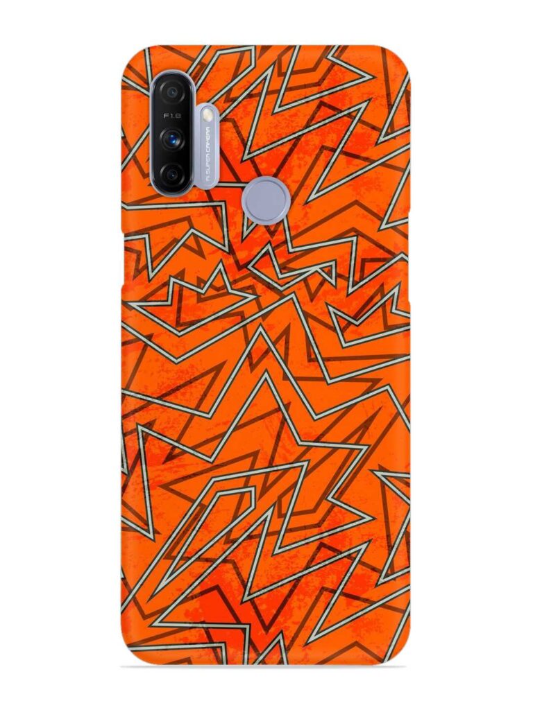 Abstract Orange Retro Snap Case for Realme Narzo 10A Zapvi