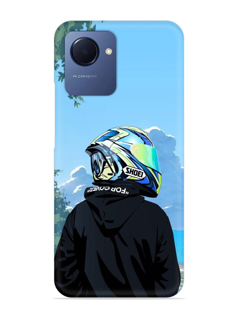 Rider With Helmet Snap Case for Realme Narzo 50i Prime Zapvi