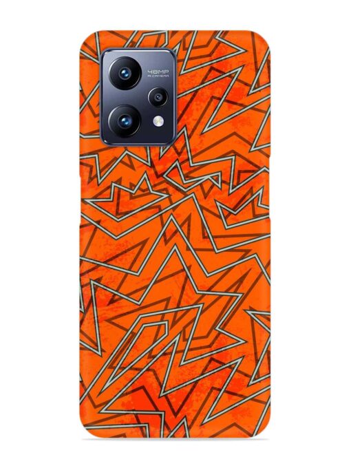 Abstract Orange Retro Snap Case for Realme Narzo 50 Pro Zapvi
