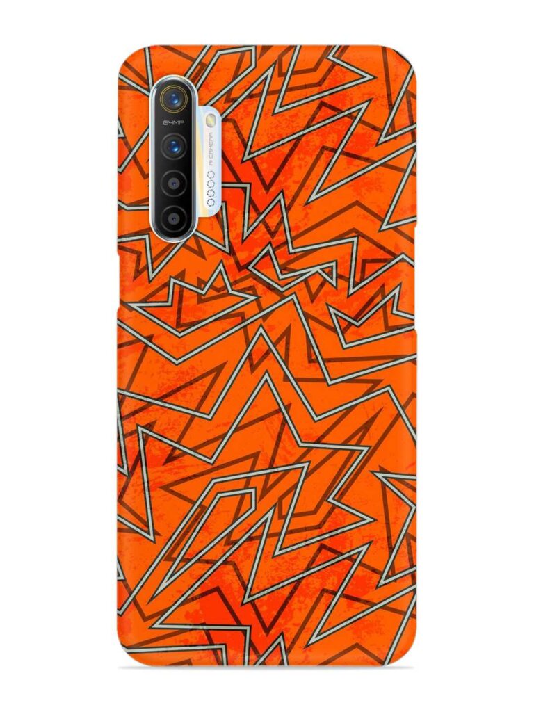 Abstract Orange Retro Snap Case for Realme X2 Zapvi