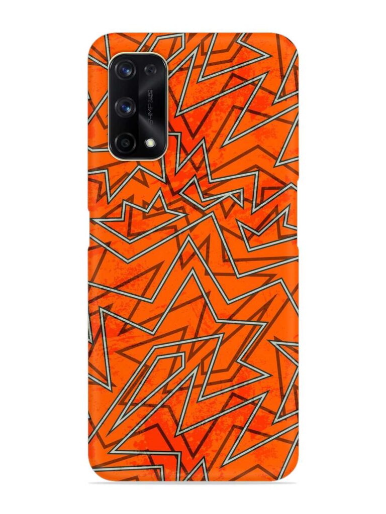 Abstract Orange Retro Snap Case for Realme X7 Pro (5G) Zapvi