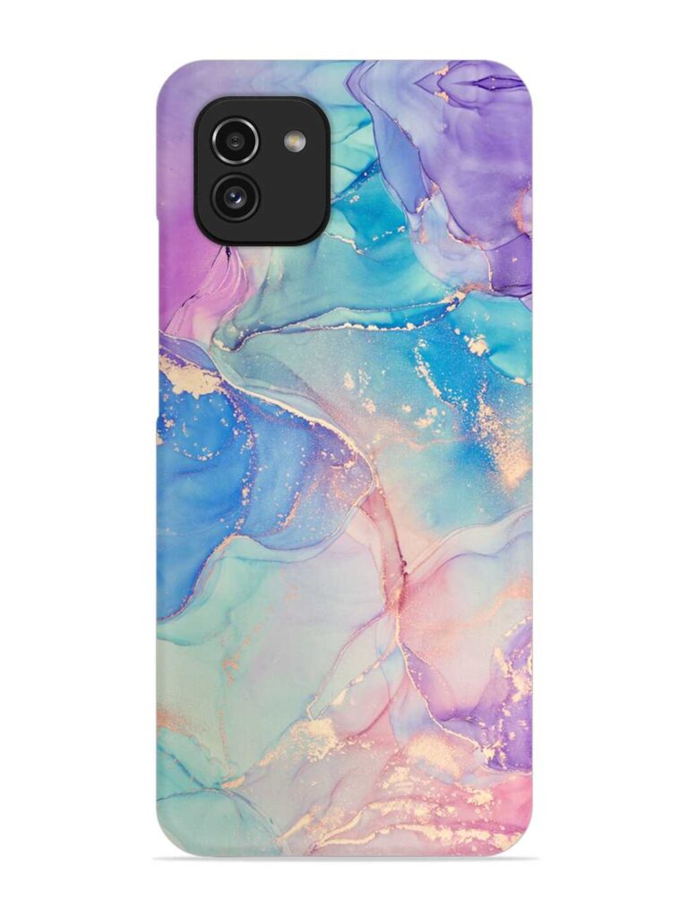 Alcohol Ink Colors Snap Case for Samsung Galaxy A03 Zapvi
