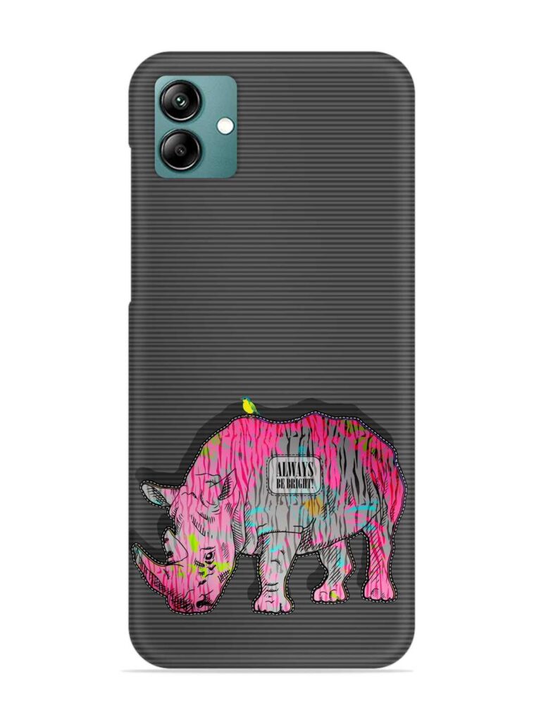Vector Psychedelic Rhinoceros Snap Case for Samsung Galaxy A04 Zapvi