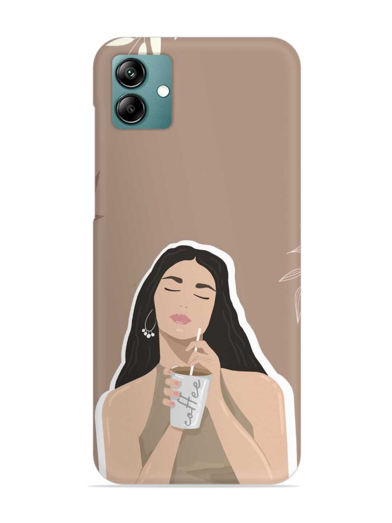 Girl With Coffee Snap Case for Samsung Galaxy A04 Zapvi