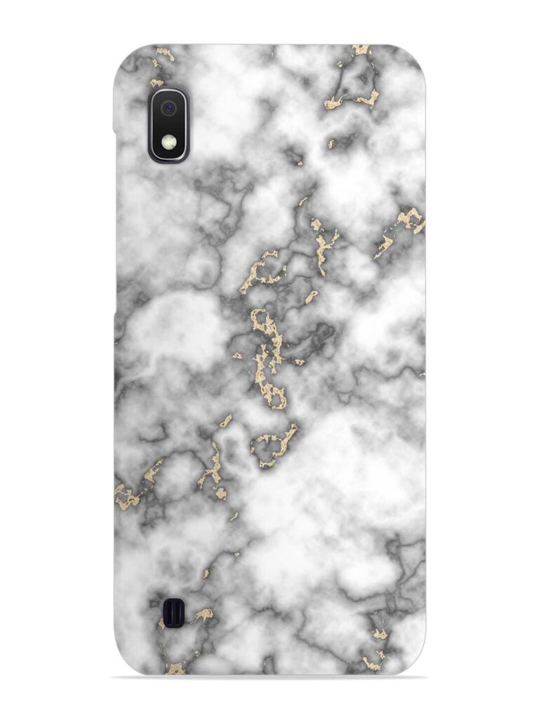 Gray And Gold Marble Snap Case for Samsung Galaxy A10 Zapvi