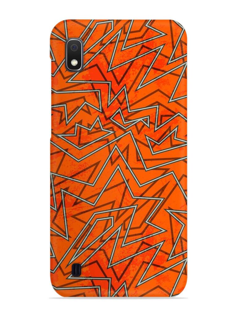 Abstract Orange Retro Snap Case for Samsung Galaxy A10 Zapvi