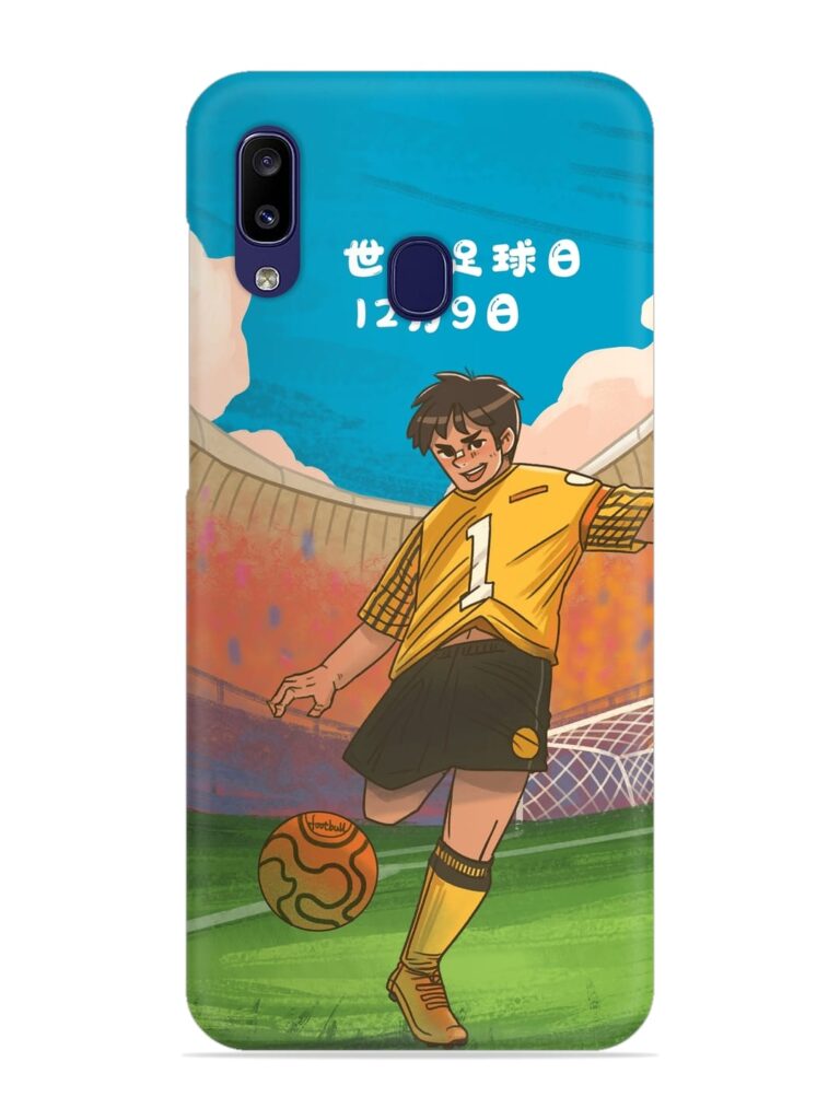 Soccer Kick Snap Case for Samsung Galaxy A20 Zapvi