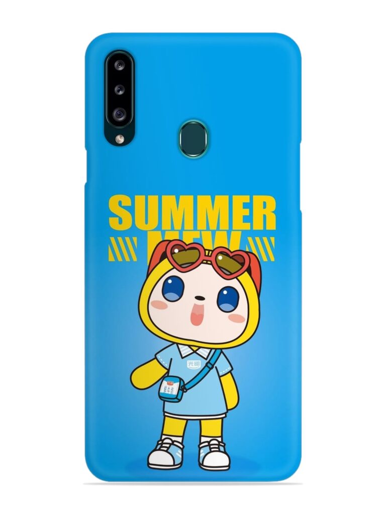 Summer Mew Cartoon Snap Case for Samsung Galaxy A20s Zapvi