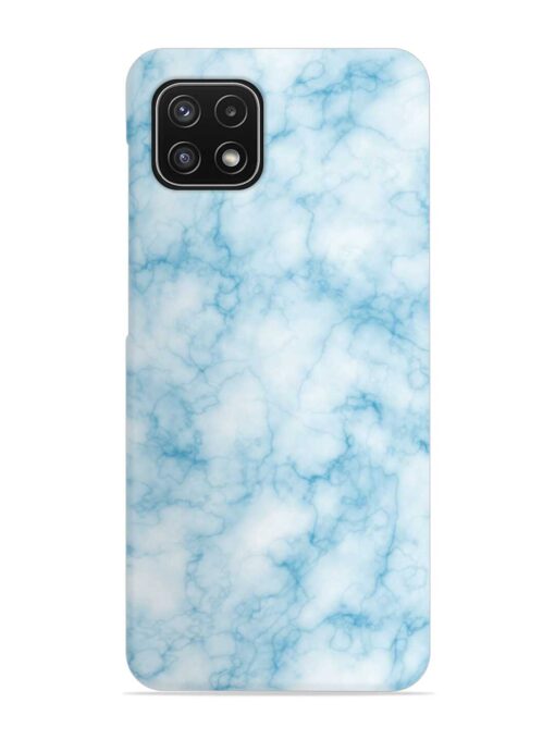 Blue White Natural Marble Snap Case for Samsung Galaxy A22 (5G) Zapvi