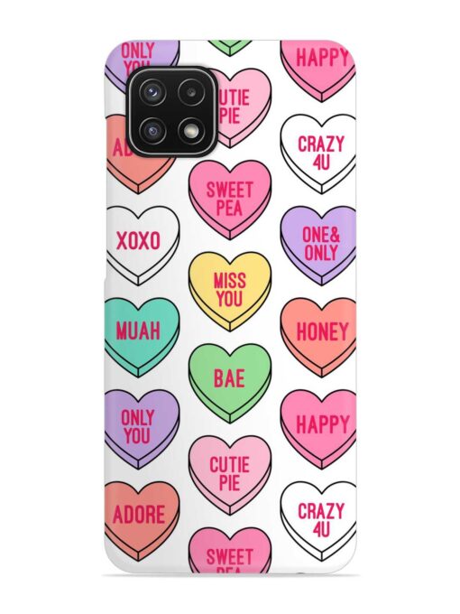 Colorful Heart Candy Snap Case for Samsung Galaxy A22 (5G) Zapvi