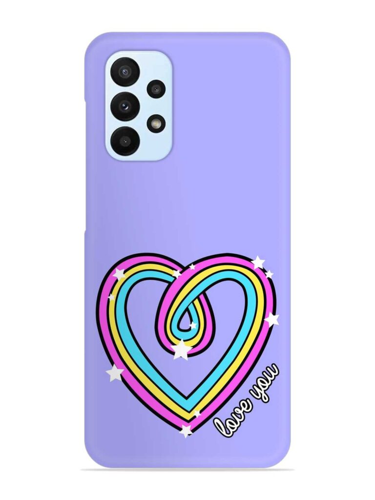 Colorful Rainbow Heart Snap Case for Samsung Galaxy A23 Zapvi