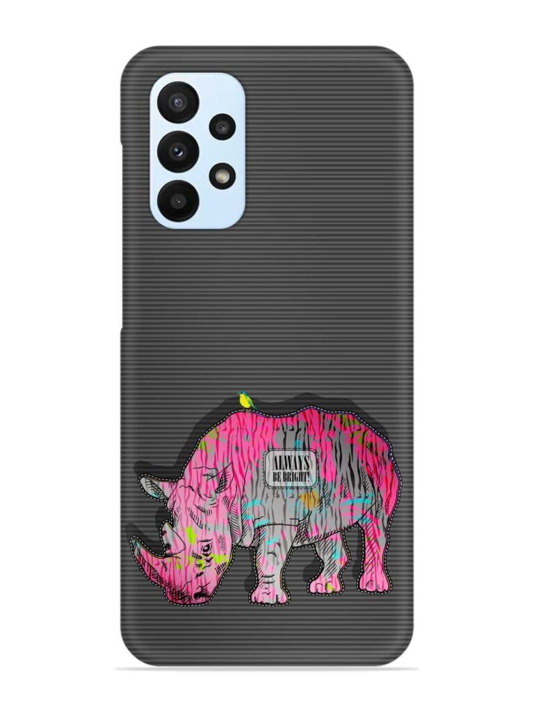 Vector Psychedelic Rhinoceros Snap Case for Samsung Galaxy A23 Zapvi