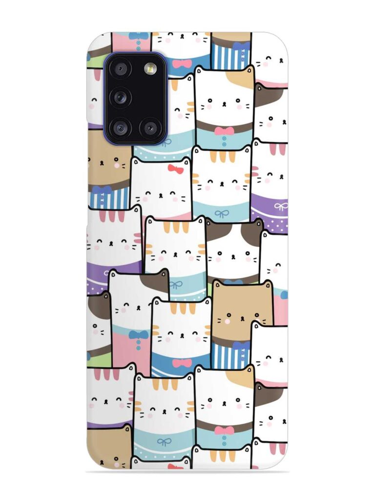 Cute Adorable Cat Snap Case for Samsung Galaxy A31 Zapvi