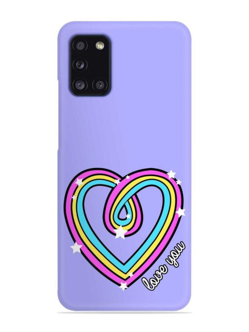 Colorful Rainbow Heart Snap Case for Samsung Galaxy A31 Zapvi