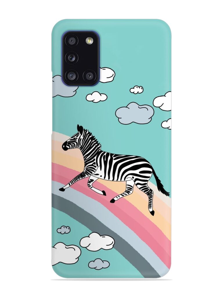 Running Zebra Snap Case for Samsung Galaxy A31 Zapvi