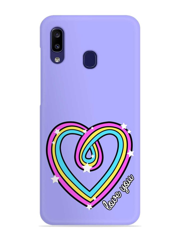 Colorful Rainbow Heart Snap Case for Samsung Galaxy A40 Zapvi