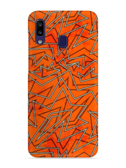 Abstract Orange Retro Snap Case for Samsung Galaxy A40 Zapvi