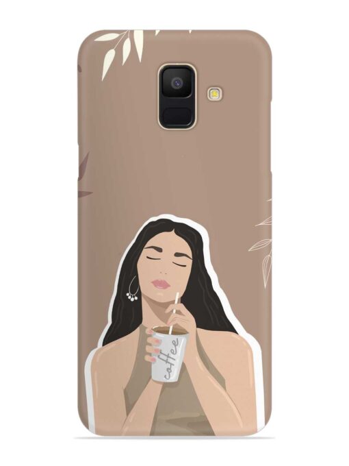 Girl With Coffee Snap Case for Samsung Galaxy A5 (2018) Zapvi