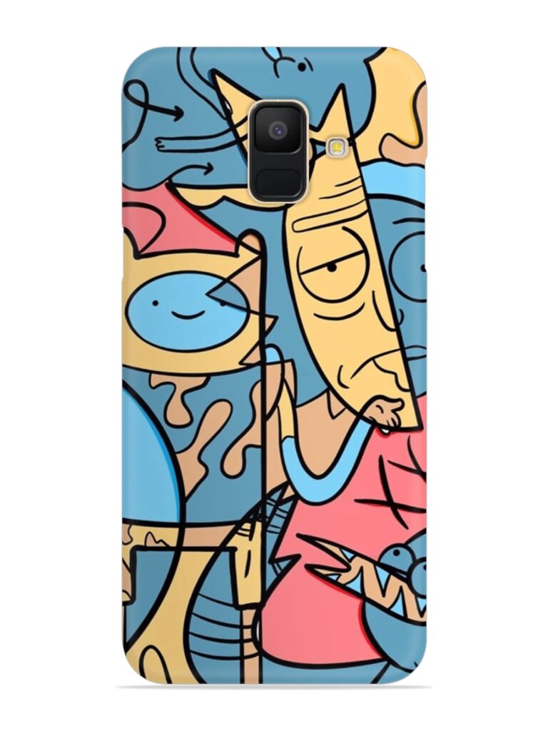 Silly Face Doodle Snap Case for Samsung Galaxy A5 (2018) Zapvi