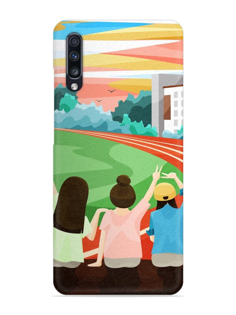 School Playground Snap Case for Samsung Galaxy A70 Zapvi