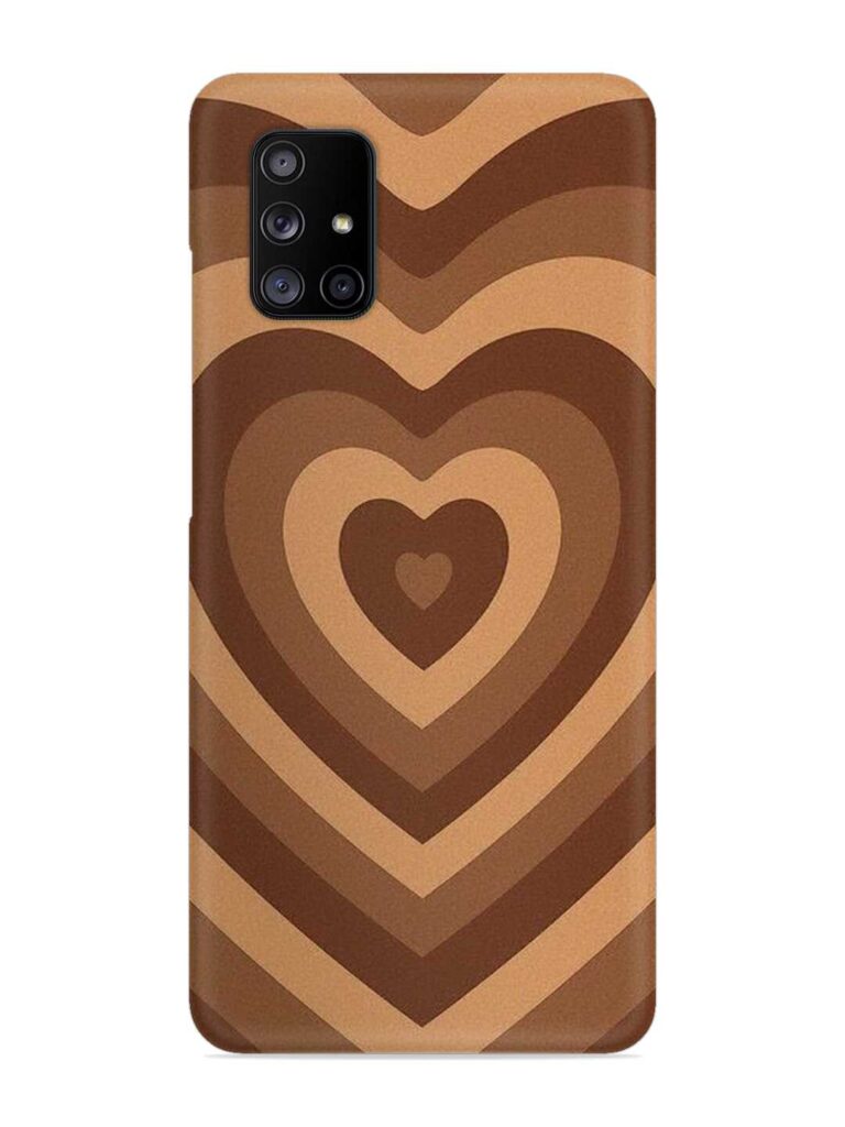 Brown Heart Snap Case for Samsung Galaxy A71 Zapvi