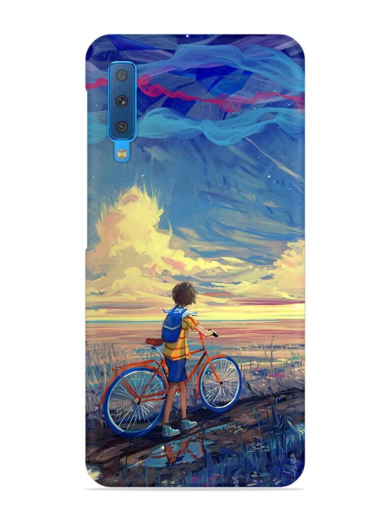 Bicycle Art Snap Case for Samsung Galaxy A7 (2018) Zapvi