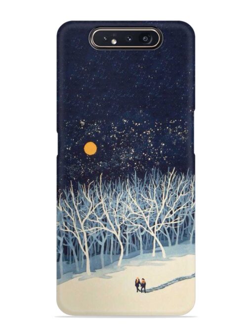 Full Moon Snowshoe Tour Snap Case for Samsung Galaxy A80 Zapvi