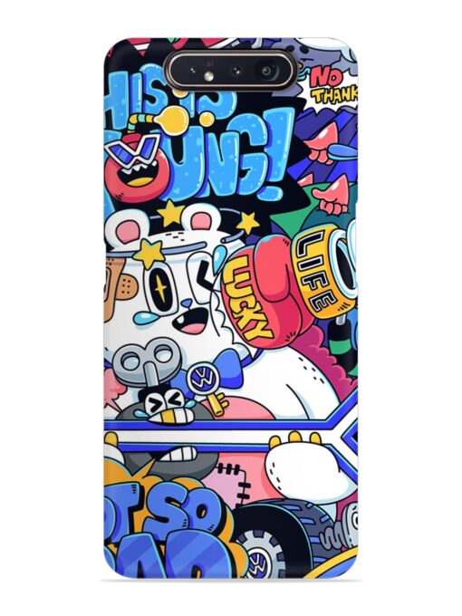 Universal Doodle Snap Case for Samsung Galaxy A80 Zapvi