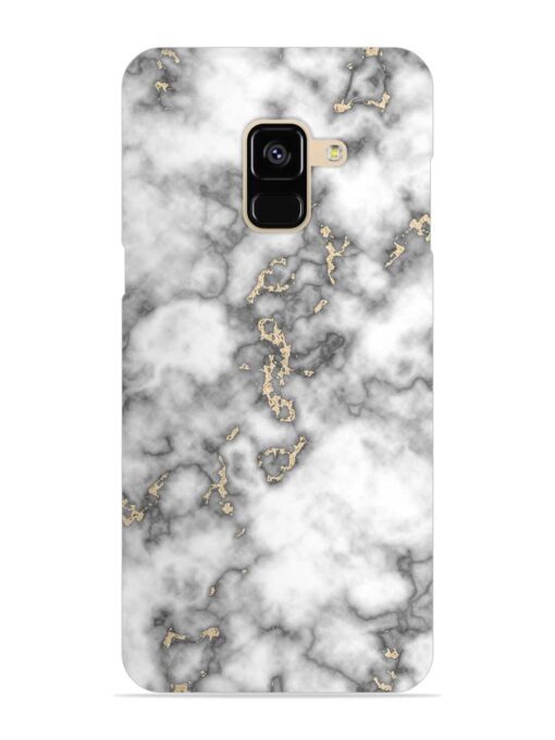 Gray And Gold Marble Snap Case for Samsung Galaxy A8 (2018) Zapvi