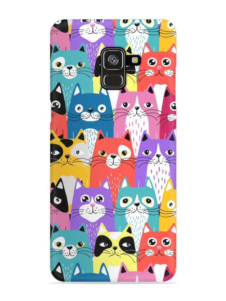 Funny Cartoon Cats Snap Case for Samsung Galaxy A8 Plus Zapvi