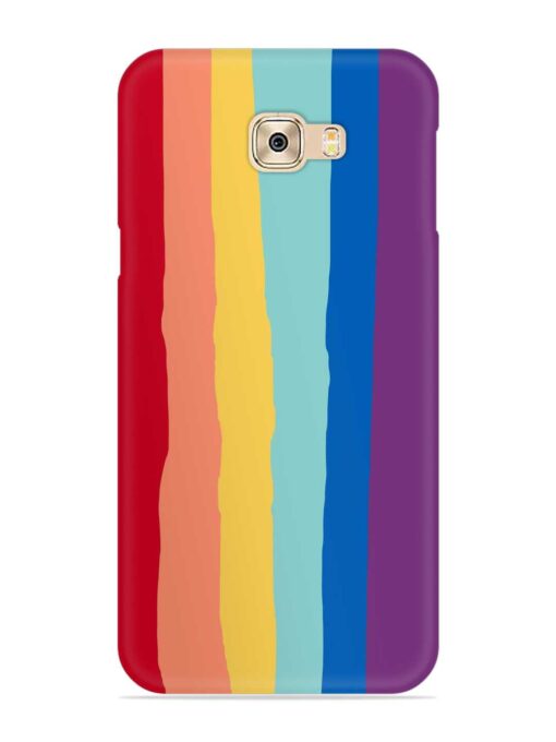 Rainbow Genuine Liquid Snap Case for Samsung Galaxy C7 Pro Zapvi