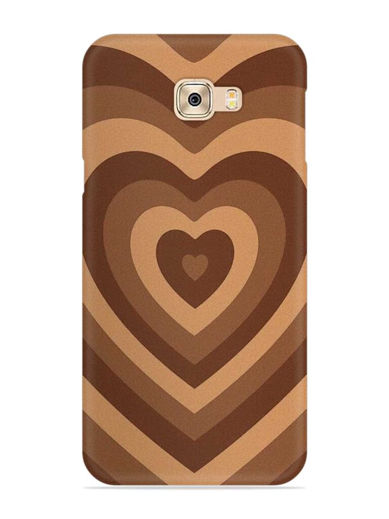 Brown Heart Snap Case for Samsung Galaxy C7 Pro Zapvi