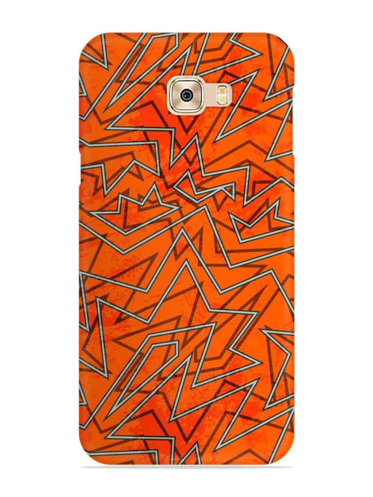 Abstract Orange Retro Snap Case for Samsung Galaxy C7 Pro Zapvi