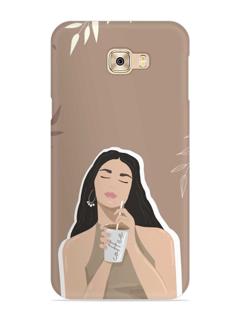 Girl With Coffee Snap Case for Samsung Galaxy C9 Zapvi
